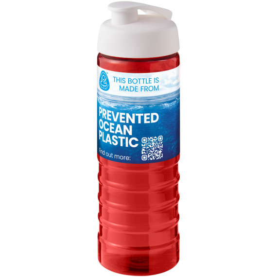 Bouteille publicitaire de sport H2O Active® Eco Treble de 750 ml avec couvercle à bascule