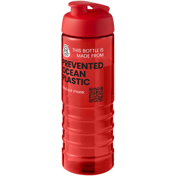 Bouteille publicitaire de sport H2O Active® Eco Treble de 750 ml avec couvercle à bascule