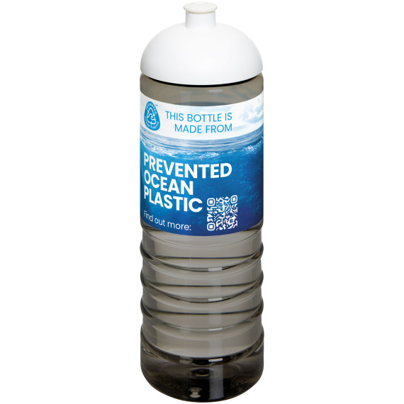 Bouteille publicitaire de sport H2O Active® Eco Treble de 750 ml avec couvercle dôme