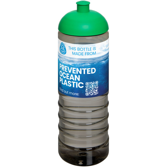 Bouteille publicitaire de sport H2O Active® Eco Treble de 750 ml avec couvercle dôme