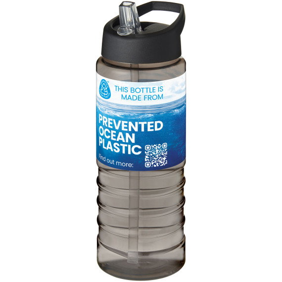 Bouteille publicitaire de sport H2O Active® Eco Treble de 750 ml avec couvercle à bec verseur