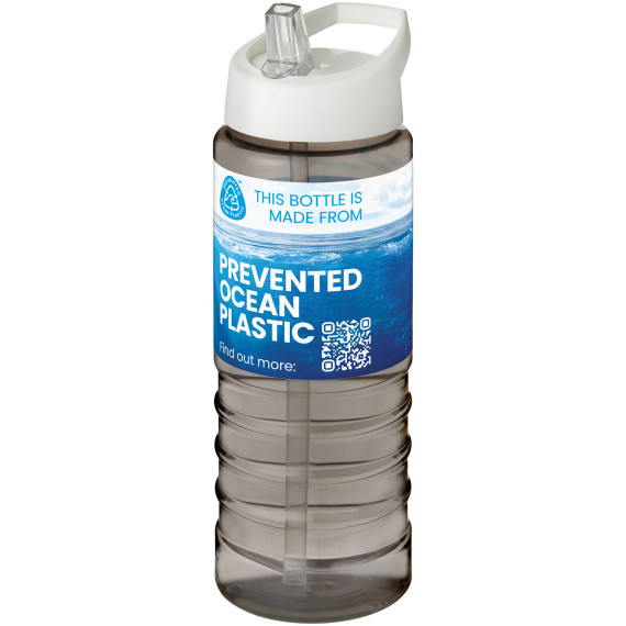 Bouteille publicitaire de sport H2O Active® Eco Treble de 750 ml avec couvercle à bec verseur