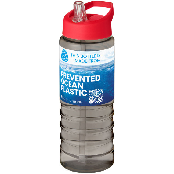 Bouteille publicitaire de sport H2O Active® Eco Treble de 750 ml avec couvercle à bec verseur