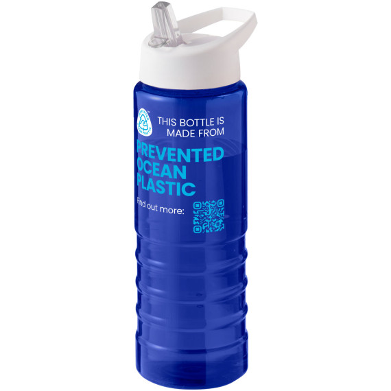 Bouteille publicitaire de sport H2O Active® Eco Treble de 750 ml avec couvercle à bec verseur