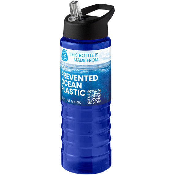 Bouteille publicitaire de sport H2O Active® Eco Treble de 750 ml avec couvercle à bec verseur