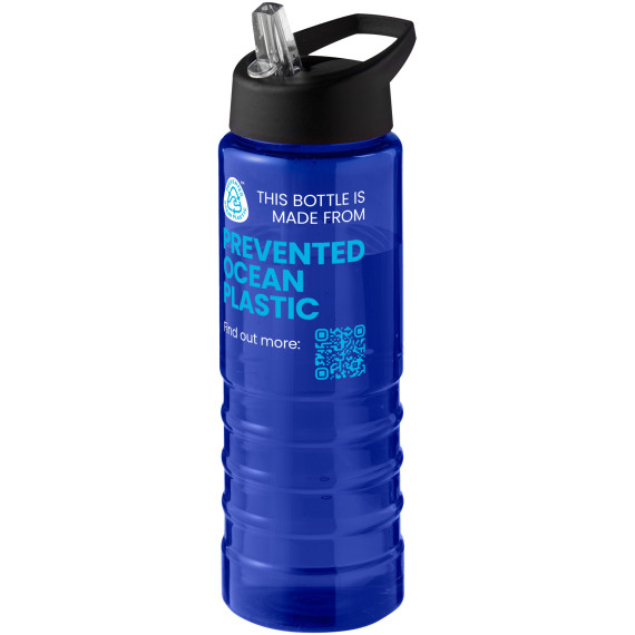 Bouteille publicitaire de sport H2O Active® Eco Treble de 750 ml avec couvercle à bec verseur