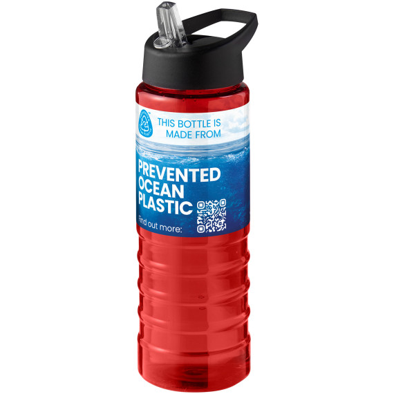 Bouteille publicitaire de sport H2O Active® Eco Treble de 750 ml avec couvercle à bec verseur