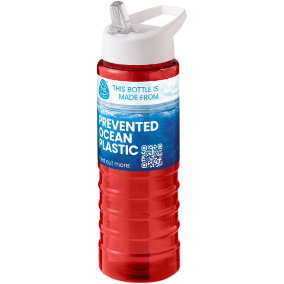 Bouteille publicitaire de sport H2O Active® Eco Treble de 750 ml avec couvercle à bec verseur