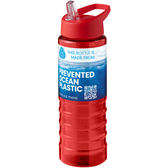 Bouteille publicitaire de sport H2O Active® Eco Treble de 750 ml avec couvercle à bec verseur