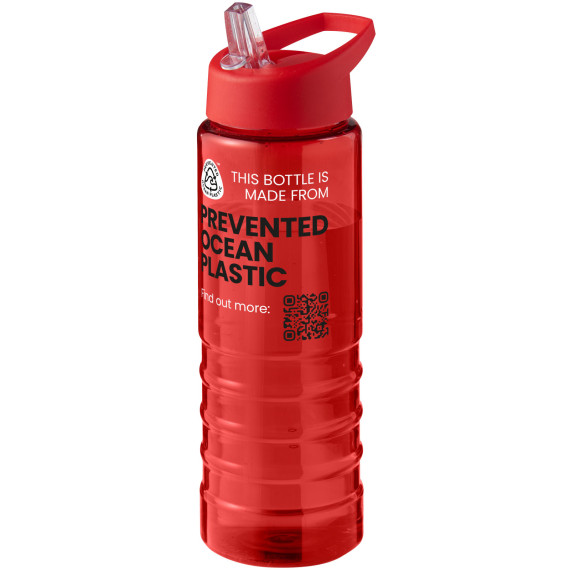 Bouteille publicitaire de sport H2O Active® Eco Treble de 750 ml avec couvercle à bec verseur