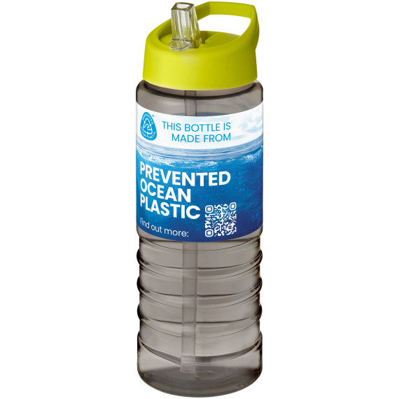 Bouteille publicitaire de sport H2O Active® Eco Treble de 750 ml avec couvercle à bec verseur