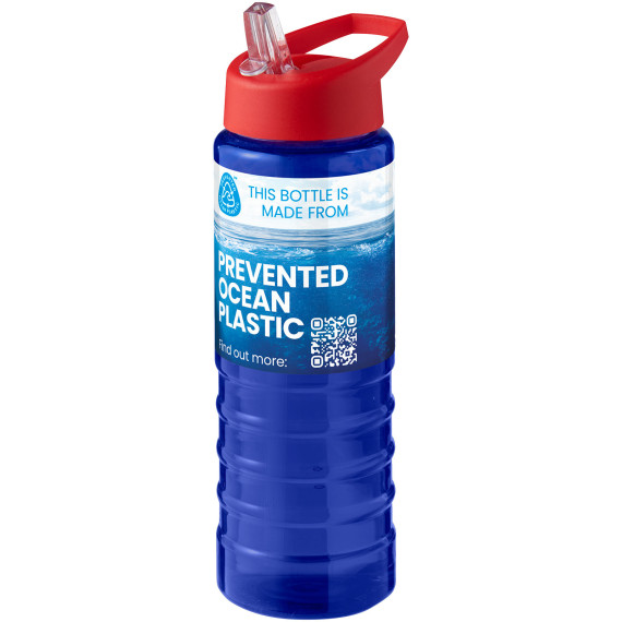 Bouteille publicitaire de sport H2O Active® Eco Treble de 750 ml avec couvercle à bec verseur