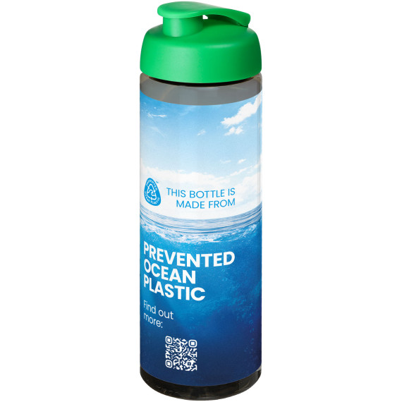 Bouteille publicitaire de sport H2O Active® Eco Vibe de 850 ml avec couvercle à bascule