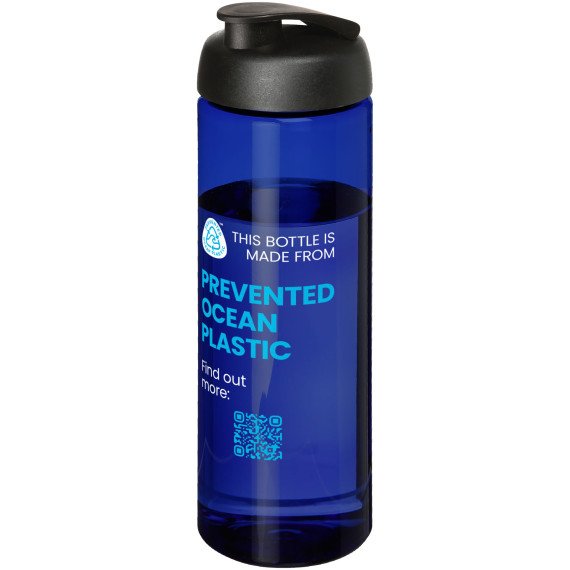 Bouteille publicitaire de sport H2O Active® Eco Vibe de 850 ml avec couvercle à bascule