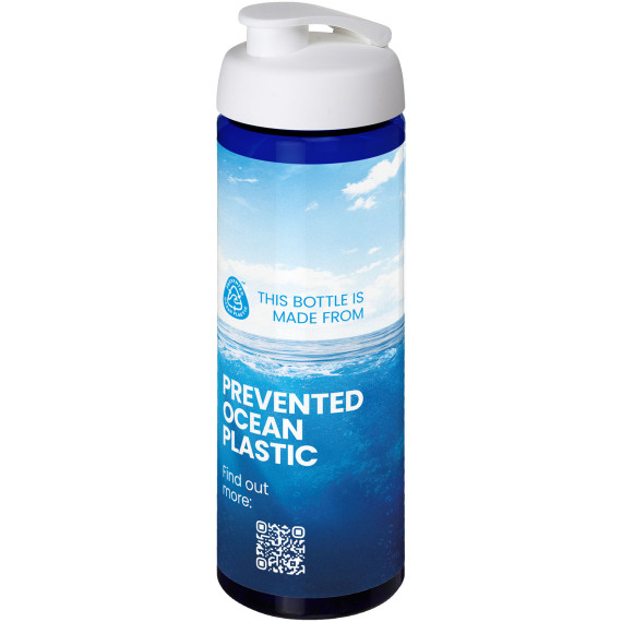 Bouteille publicitaire de sport H2O Active® Eco Vibe de 850 ml avec couvercle à bascule