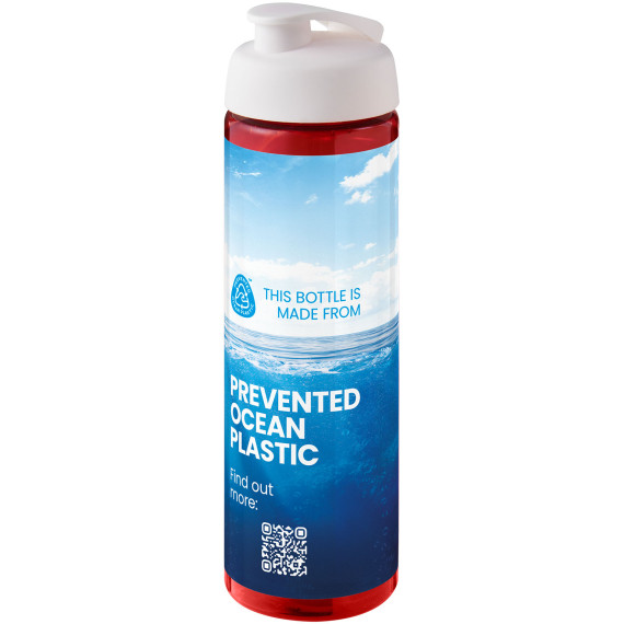 Bouteille publicitaire de sport H2O Active® Eco Vibe de 850 ml avec couvercle à bascule