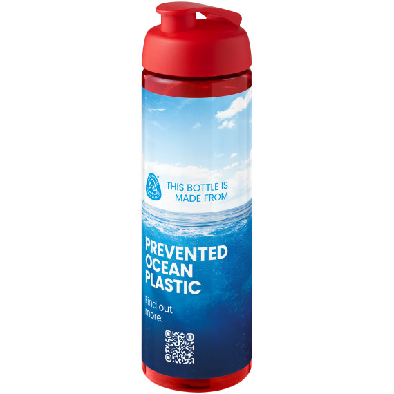 Bouteille publicitaire de sport H2O Active® Eco Vibe de 850 ml avec couvercle à bascule