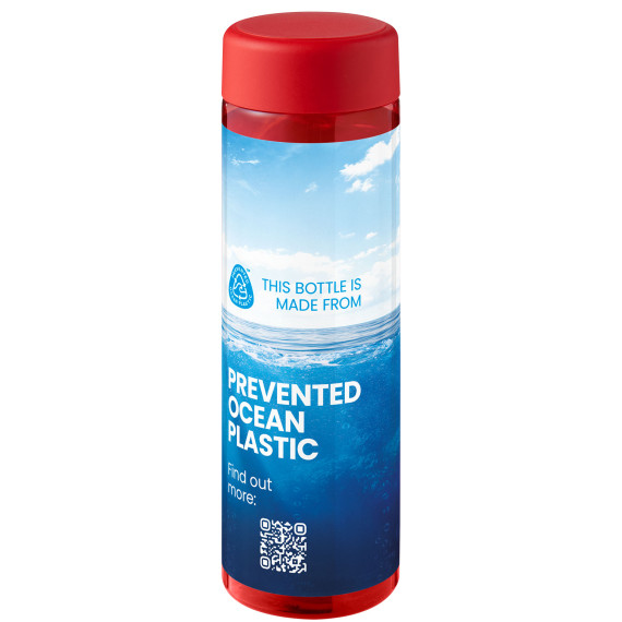 Bouteille publicitaire d'eau H2O Active® Eco Vibe de 850 ml avec couvercle vissé