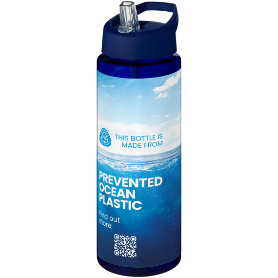 Bouteille publicitaire de sport H2O Active® Eco Vibe de 850 ml avec couvercle à bec verseur