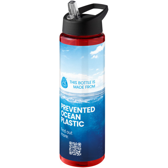 Bouteille publicitaire de sport H2O Active® Eco Vibe de 850 ml avec couvercle à bec verseur