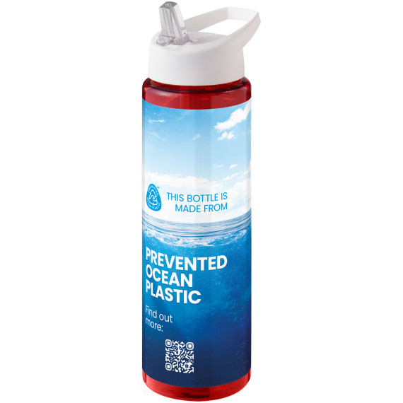 Bouteille publicitaire de sport H2O Active® Eco Vibe de 850 ml avec couvercle à bec verseur