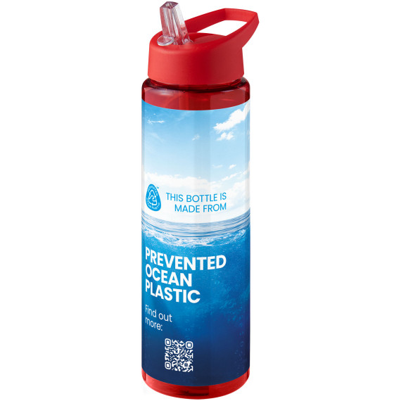 Bouteille publicitaire de sport H2O Active® Eco Vibe de 850 ml avec couvercle à bec verseur