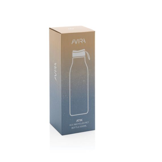 Bouteille publicitaire 1L en rPET RCS Avira Atik recyclée