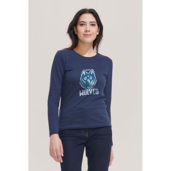 T-Shirt personnalisable coton Femme manches longues