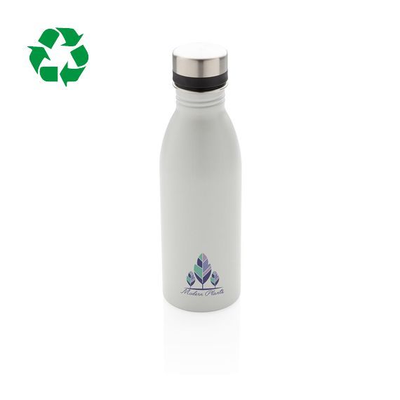 Bouteille publicitaire d’eau 500ml en acier inoxydable RCS recyclé