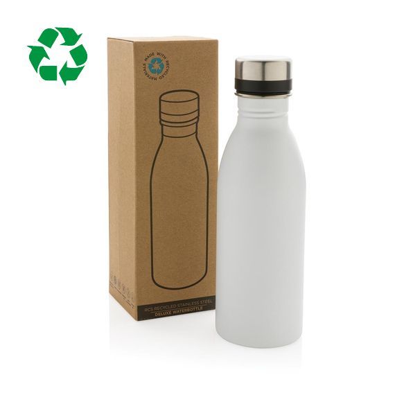 Bouteille publicitaire d’eau 500ml en acier inoxydable RCS recyclé