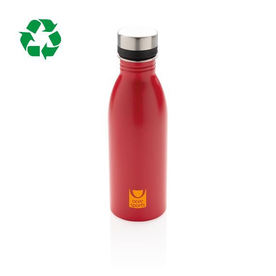 Bouteille publicitaire d’eau 500ml en acier inoxydable RCS recyclé