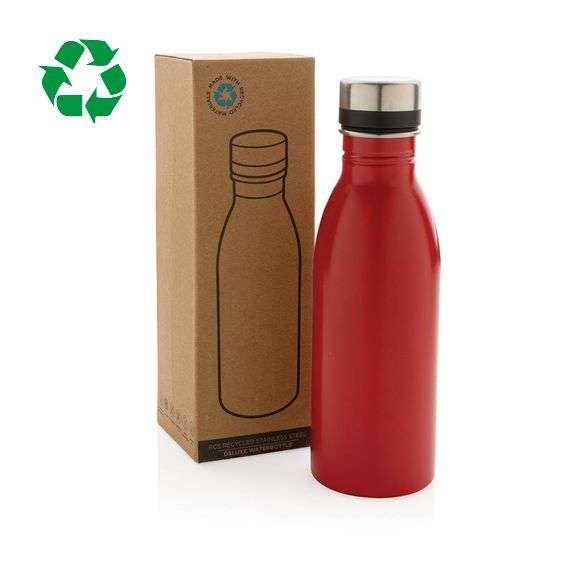 Bouteille publicitaire d’eau 500ml en acier inoxydable RCS recyclé