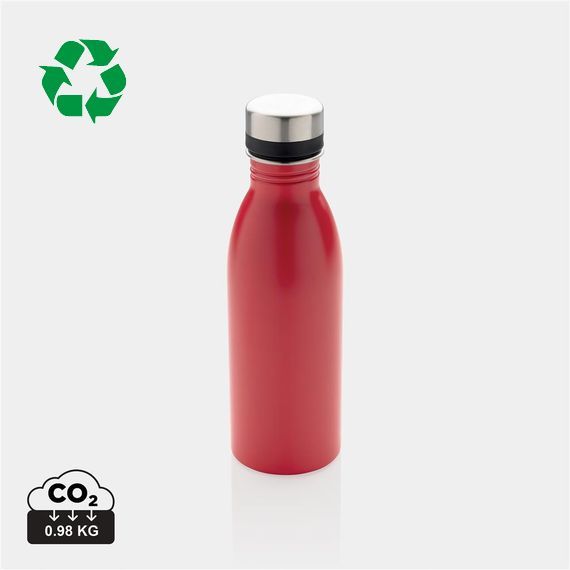 Bouteille publicitaire d’eau 500ml en acier inoxydable RCS recyclé