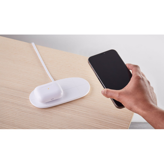 Chargeur publicitaire 2 en 1 slim 2x5W dual wireless charger