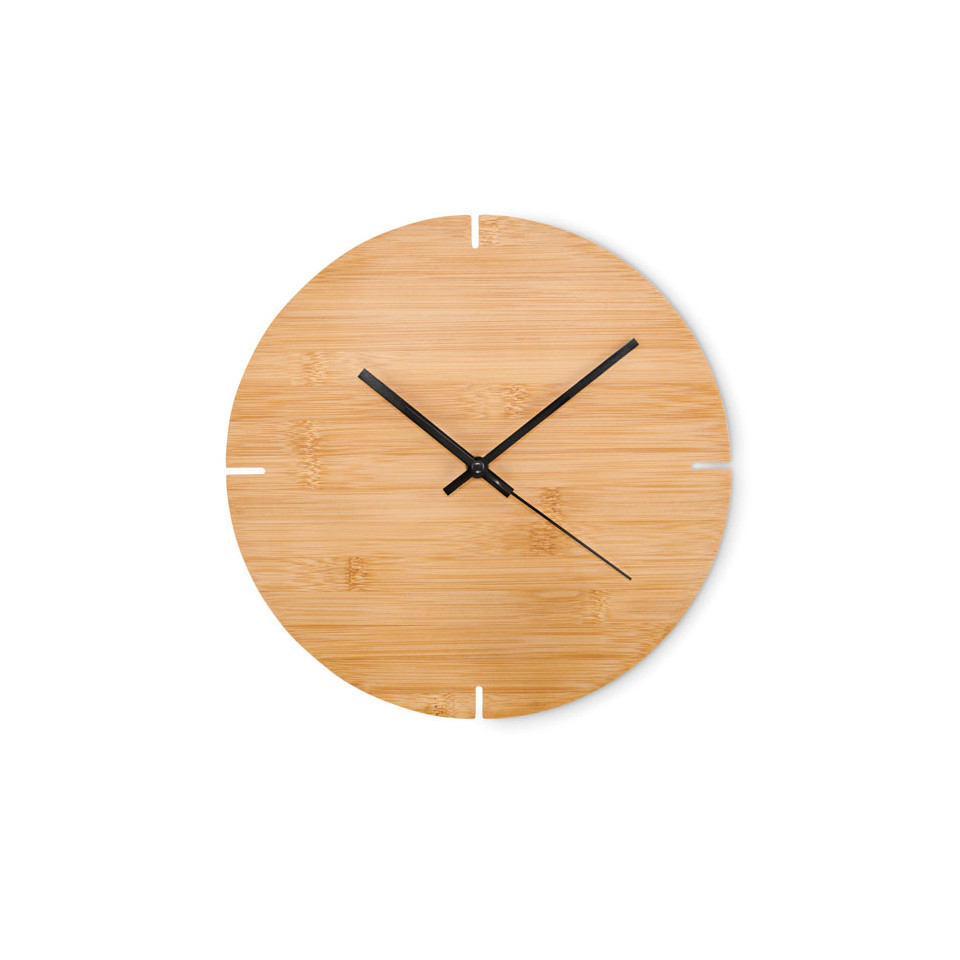 Horloge murale en bambou personnalisable