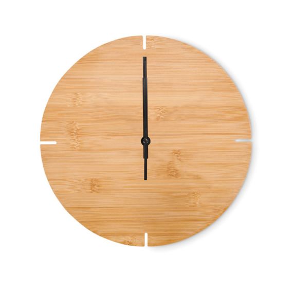 Horloge murale en bambou personnalisable