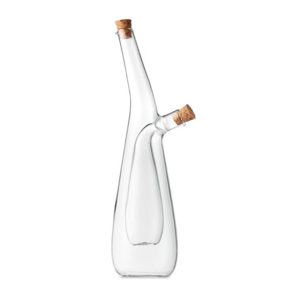 Bouteille d’huile et vinaigre verre borosilicate avec bouchon en liège personnalisable