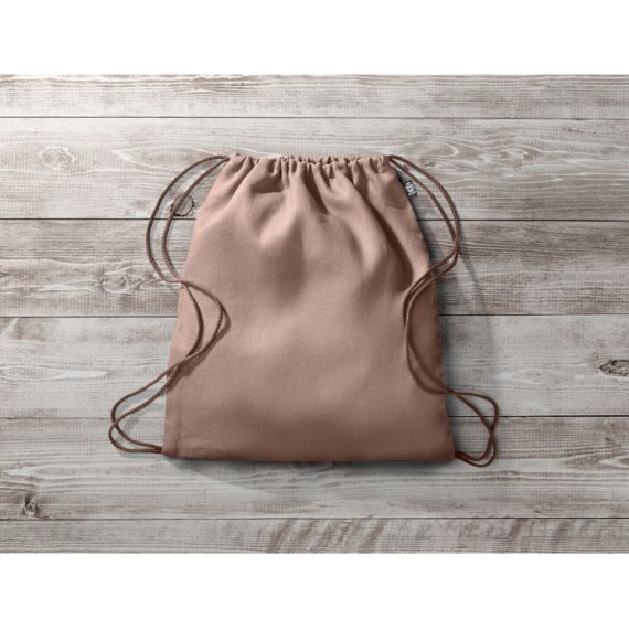 Sac à cordon personnalisable en tissu 100 % Chanvre 200gr/m²