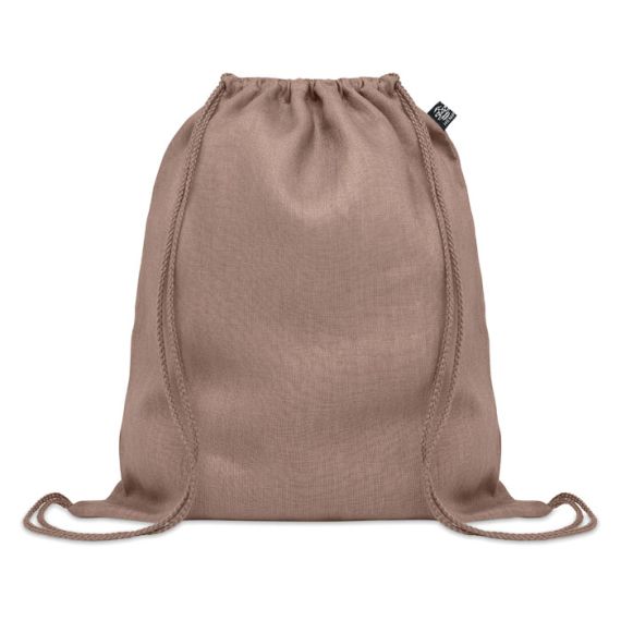 Sac à cordon personnalisable en tissu 100 % Chanvre 200gr/m²