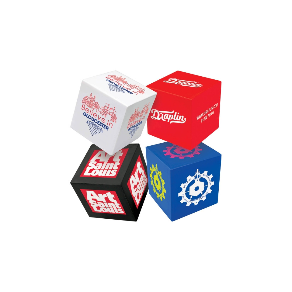 Cube anti-stress personnalisable grand format 50 mm