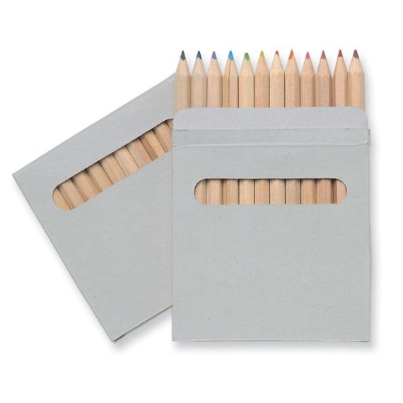 Set de 12 crayons de couleurs personnalisable en quadrichromie