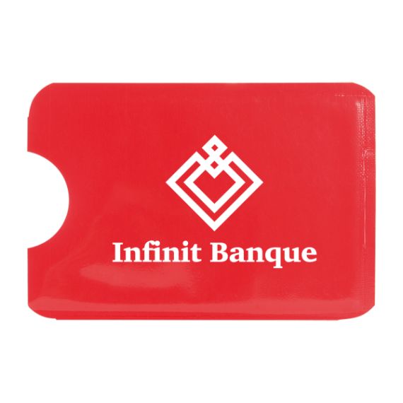 Etui souple personnalisable une carte bancaire anti RFID