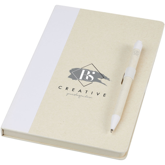 Ensemble publicitaire carnet de notes format A5 et stylo bille Dairy Dream