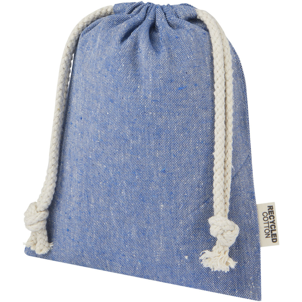 Petit sac publicitaire cadeau Pheebs en coton recyclé GRS 150 g/m² de 0,5 L