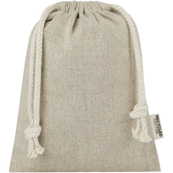 Petit sac publicitaire cadeau Pheebs en coton recyclé GRS 150 g/m² de 0,5 L