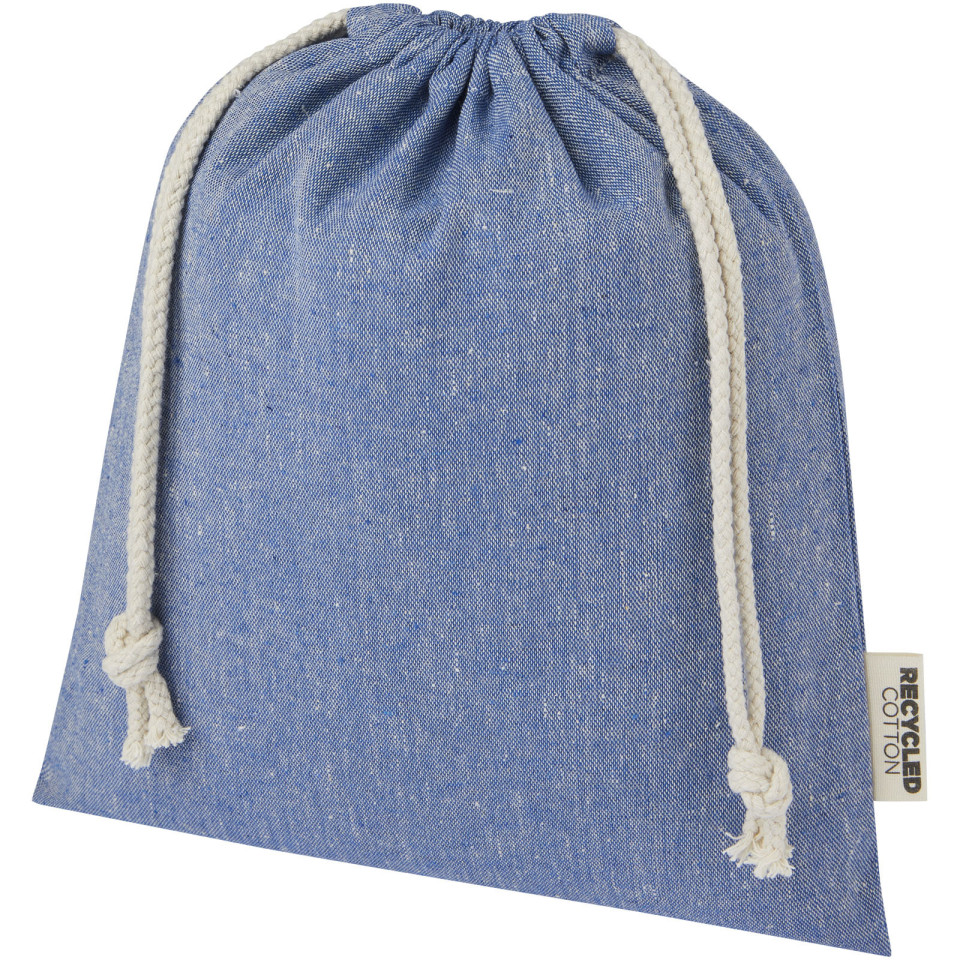 Sac publicitaire cadeau moyen Pheebs en coton recyclé GRS 150 g/m² de 1,5 L