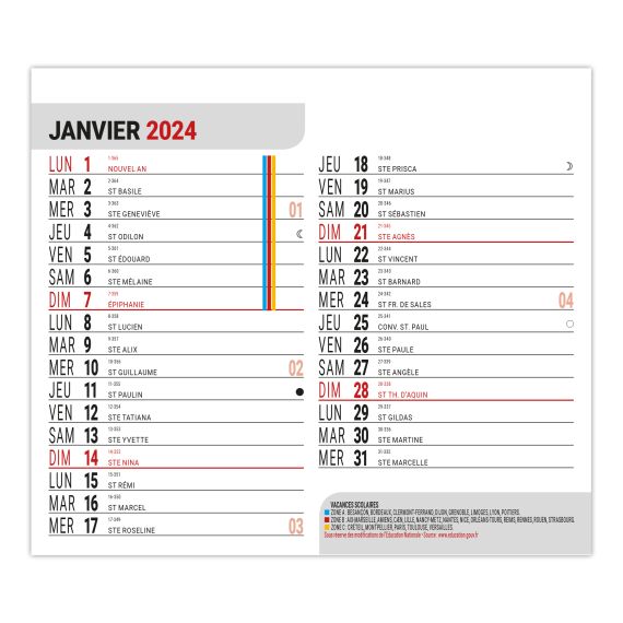 Calendrier personnalisable fabriqué en France 1 Vue Reine