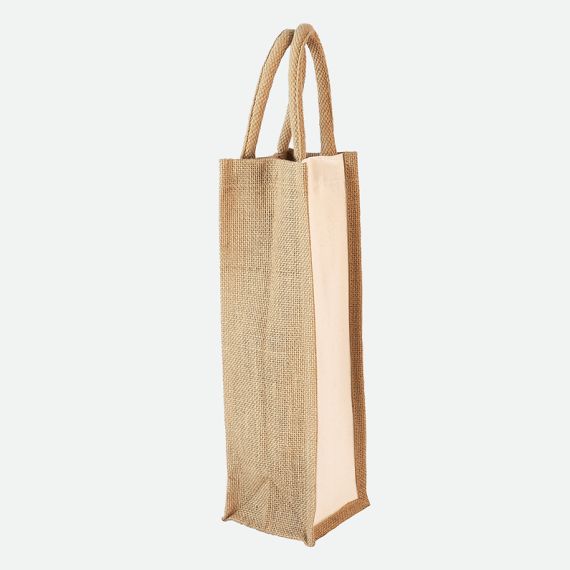 Sac pour bouteille en toile de jute naturelle personnalisé 320 gr 