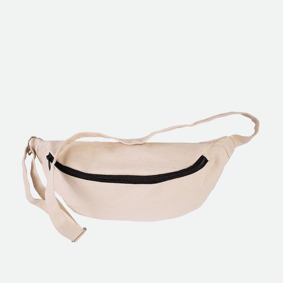 Sac banane en coton naturel230 gr personnalisé fabriqué en Europe Oeko-Tex