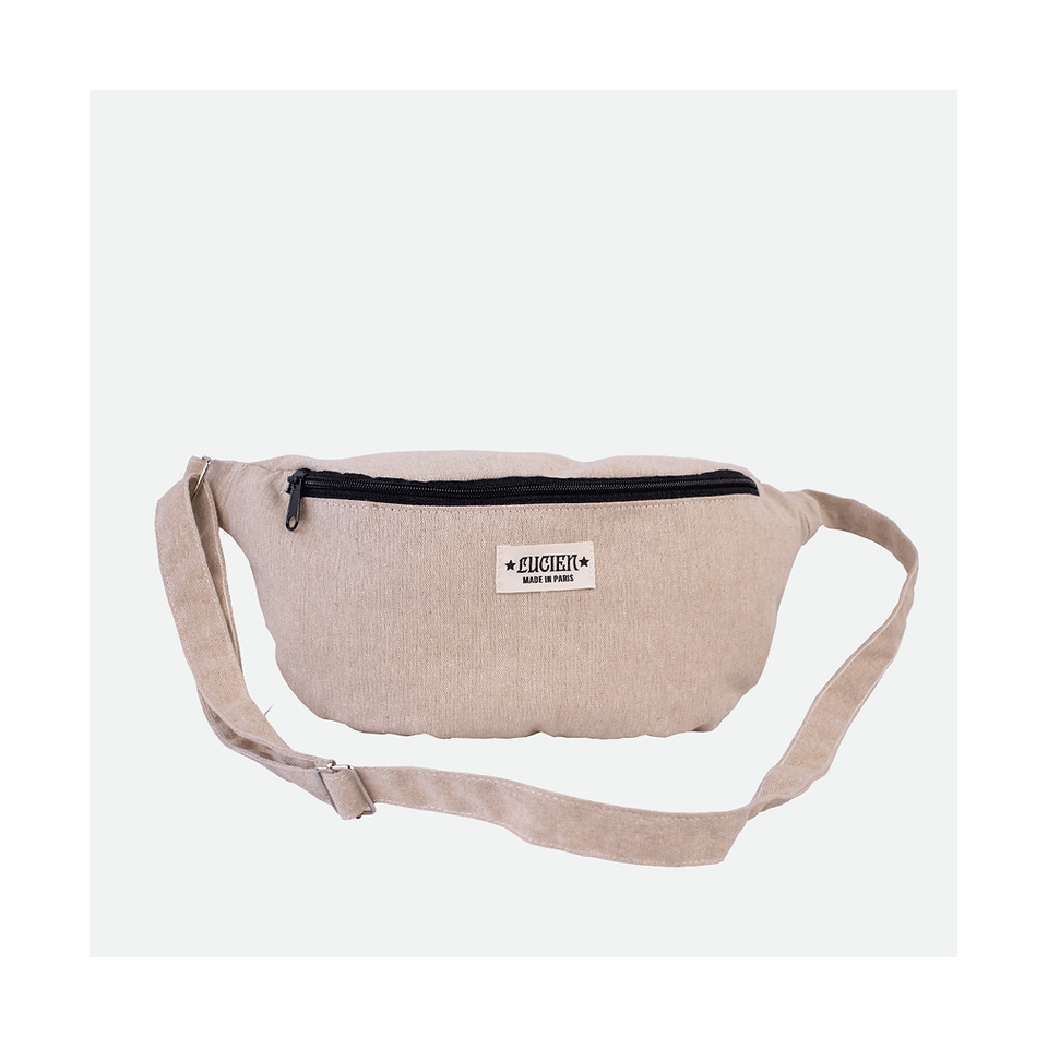 Sac banane en coton naturel230 gr personnalisé fabriqué en Europe Oeko-Tex